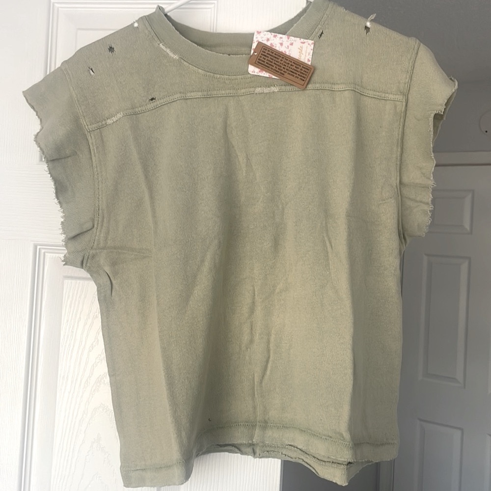 ✨NEW!✨Free People Warrior Tee in Sage